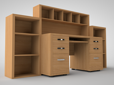 Сomputer desk 3D model 3d cinema4d design desk furniture home