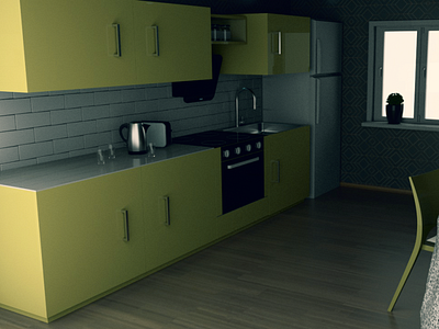 Kitchen visualization (Cinema 4D)