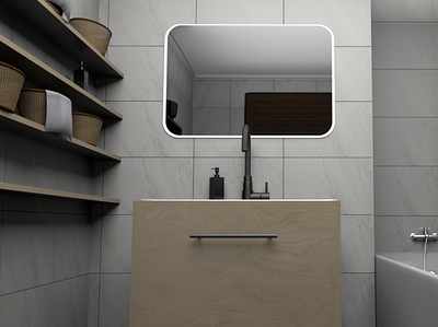 Bathroom visualization (Cinema 4D) 3d bathroom cinema4d design furniture interior interior 3d interior design maxon redshift redshift renderer visualization