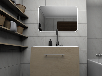 Bathroom visualization (Cinema 4D)