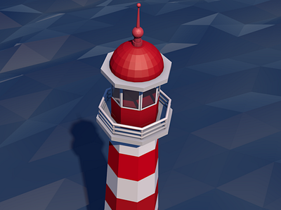 Lowpoly lighthouse 3d cinema4d lighthouse lowpoly