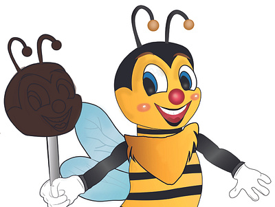 bee1 adobe illustrator adobe photoshop animal animation bee chracter design illustration