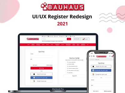 Bauhaus - UI/UX Register Redesign figma figma design figma tutorial figmadesign freelance designer redesign redesign concept register register page register redesign ui ui design uidesign ux uxdesign website website design