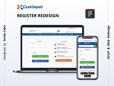 CicekSepeti - UI/UX & Web Register Redesign branding figma freelance designer register typography ui ux uxdesign web design web redesign website website design