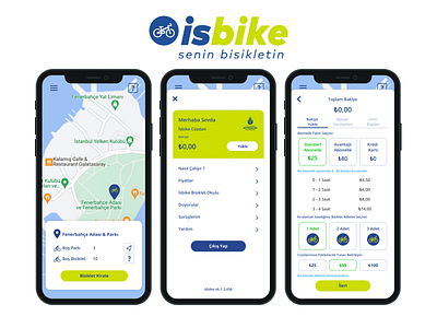 isbike mobile app - redesign bikeapp branding graphic design isbike mobile mobile app ui