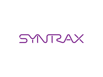 Syntrax Logotype Option 1 branding curve linear logo type typography