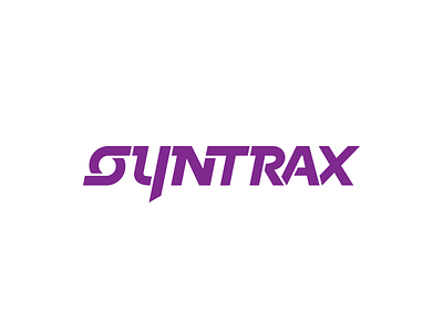 Syntrax Logotype Option 2 branding italic logo slanted type typography