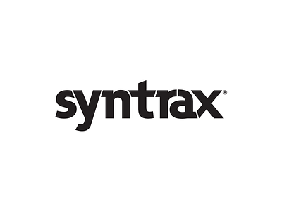 Syntrax Logo Final bold branding clean logo simple type typography