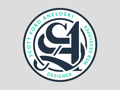 SA Mark blackletter logo mark monogram personal seal stamp