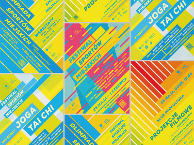 Urban Sports Festival #01 branding colorful geometric poster sports visual identity