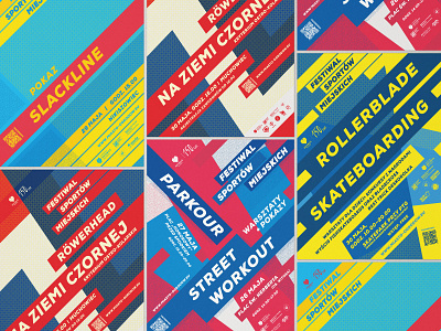Urban Sports Festival #02 branding colorful geometric poster sports visual identity
