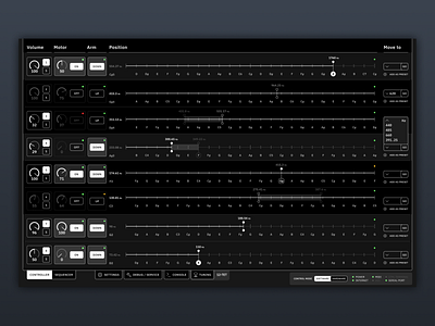 Music instrument control interface #01 black control panel dark instrument interface minimal music ui