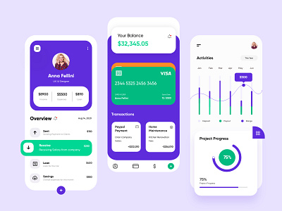 Finance mobile app @appdesign @application @apps @banking @business @clean @design @financial @fintech @interface @minimalistic @mobile @product @style @transactions @uidesign @uiux design @user experience @uxdesign app