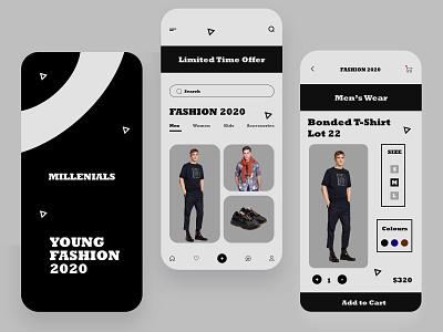 Mobile e-commerce app @application @apps @brutal @business @clean @dailyui @design @e commerce @ecommerce @fashion @interface @minimal @product @shop @store @style @ui @uiux design @user experience @uxdesign
