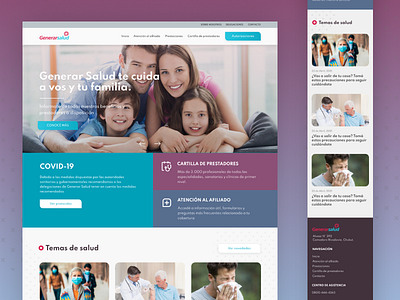 Generar Salud Website medical medical care website