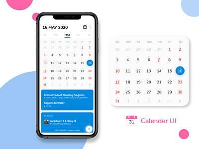 Calendar UI Concept