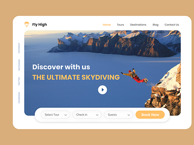 Skydiving Website Concept