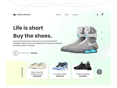 Shoes Website UI/UX