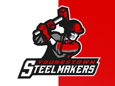 Steelmaker Mascot Logo branding esport logo logo design logo designer mascot logo sketch sport sportlogo sports branding vector