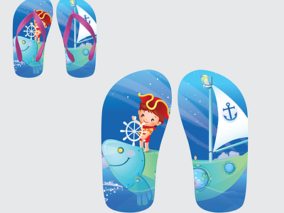 Ready to print Custom Sneakers / Flipflop / Slippers Design