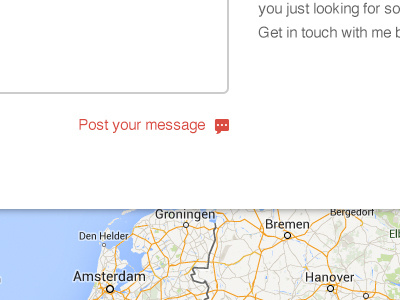Post Your Message button form helvetica maps text