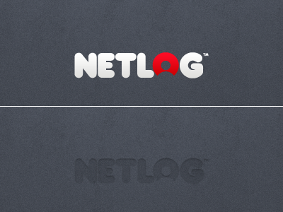 Netlog blue grey logo netlog red texture