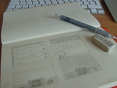 Application wireframe app iphone moleskine sketch ui wireframe