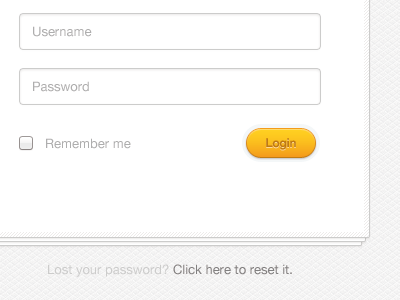 Simple… is awesome checkbox form grey login login form simple yellow