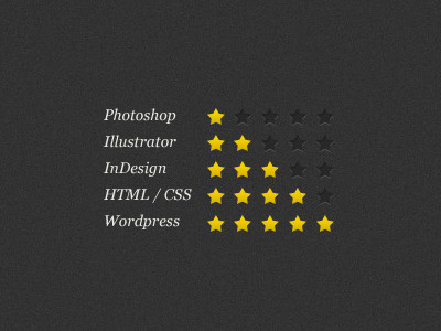 Portfolio - skills header headline menu personal portfolio skills star