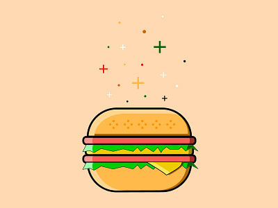 "Burger". Vector illustration. art burger cook eat food graphic illustrations illustrator meal street food vector