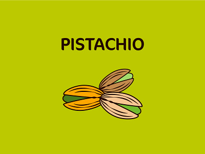 " Pistachio". Vector illustration/ art design flat fruit graphic illustration illustrator logo nuts pistachio stickers vector