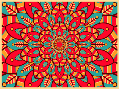 Mandala. Vector illustration. art color esoteric ethno flat graphic illustraion illustration illustrator india indian mandala pattern vector