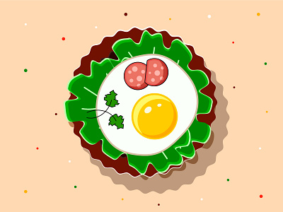 Food. Illustration for menu. art cook design egg flat food illustraion illustration illustrator meal menu restaurant vector vegan