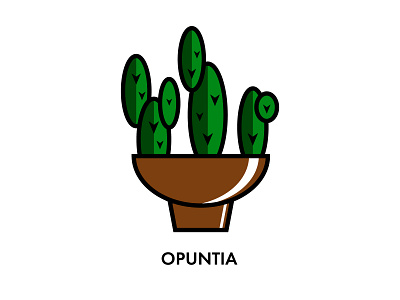 "Cactus". Vector illustration. art cacti cactus design flat flower illustraion illustration illustrator opuntia plant plants sticker vector
