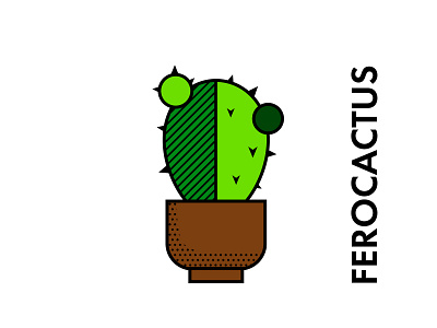 "Cactus". Vector illustration. art cacti cactus design flat flower graphic illustration illustrator logo plant sticker stickers vector