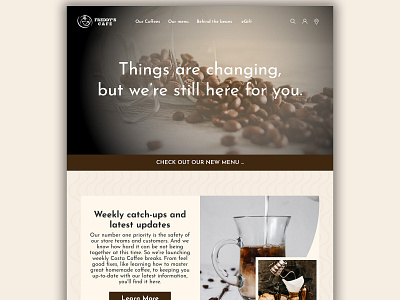 Landing Page | Freddy s Cafe | Daily UI - 003