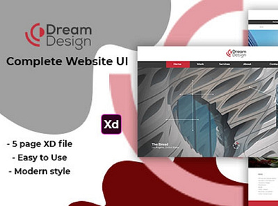 Landing Page | Dream Design Architecture Website design landing page landingpage logo ui ui ux ui design uidesign uiux visual design