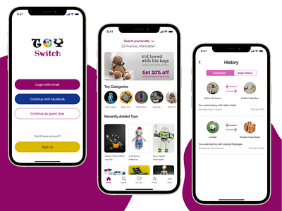 Toy Exchange Concept App