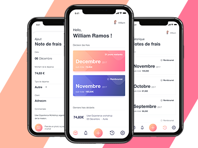 Expense App (fr) design expense exploration iphone iphone x list mobile ui ux