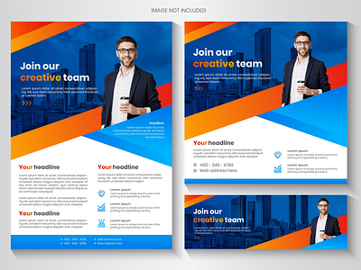 Flyer social media and web banner clean colorful design trends flyer graphic design minimal social media banner trendy uiux web banner