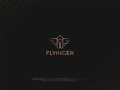 Flyinger premium logo branding graphic design logo logo design logotype minimal logo minimalist premium trendy ui vector