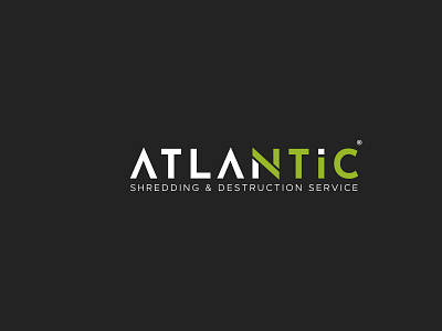 IT service Logo atlantic brandidentity branding green and black logo it logo it service logo design branding logotype minimal logo modern logo vector