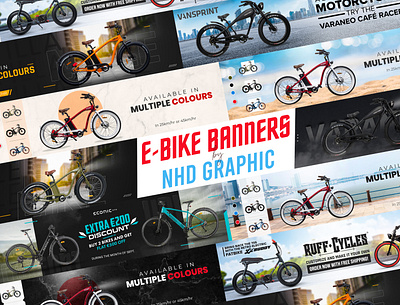 E-bike Web banner set bannerads bannerdesign bike slider web banner