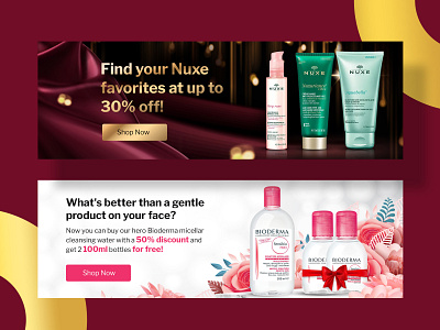 Beauty product web banner design