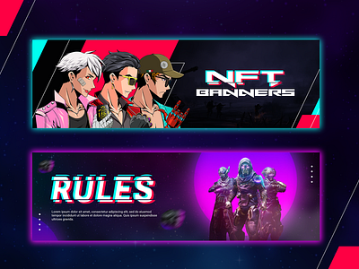 NFT Opensea, Twitter Header Banner banner design blockchain crypto gaming header nft nftbanner opensea opensea banner social media banner twitter header ui design web banner