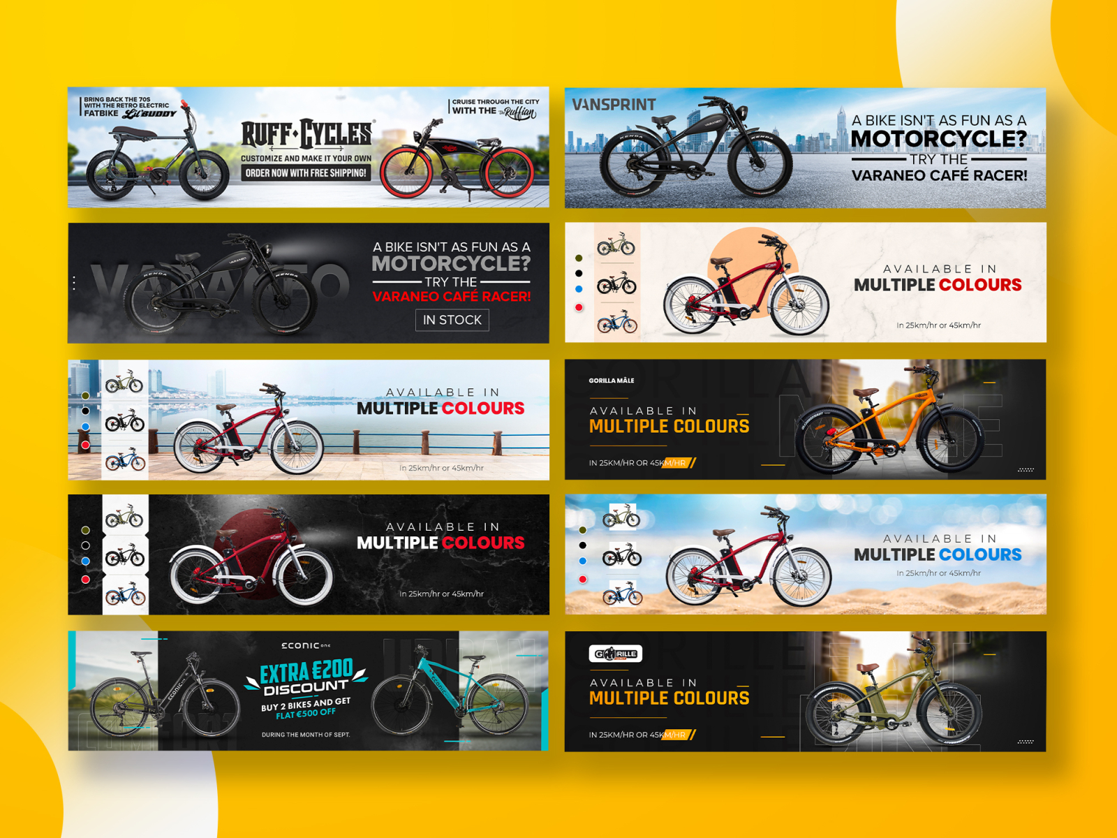 E cycle web banners by NHD Graphic on Dribbble