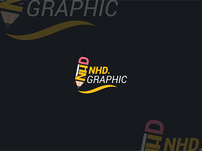 NHD Graphic (Own Logo) 2020 abstract background brand identify branding dribbble graphic design logo nhd social media trendy