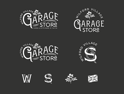 Wilford Village Garage Store logo branding design graphic design icon illustration logo logodesign monogram typography vector victorian victorian type