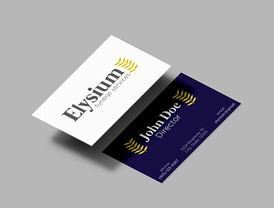 Elysium Business Card art brand design branding businesscard businesscarddesign graphicdesign logo logodesign typogaphy