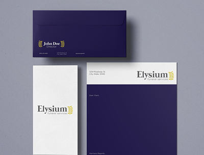 Elysium Stationary branding branding design letterhead logo logodesign stationery typogaphy